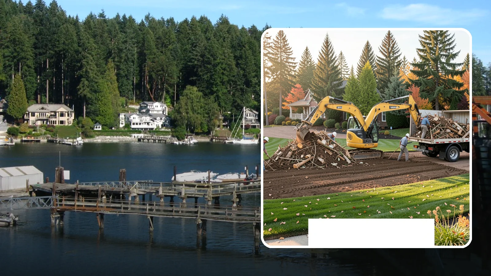 Debris Removal in Gig Harbor, Pierce County, WA - Hauling and disposal of yard debris, construction waste, and clutter to leave your property clean.