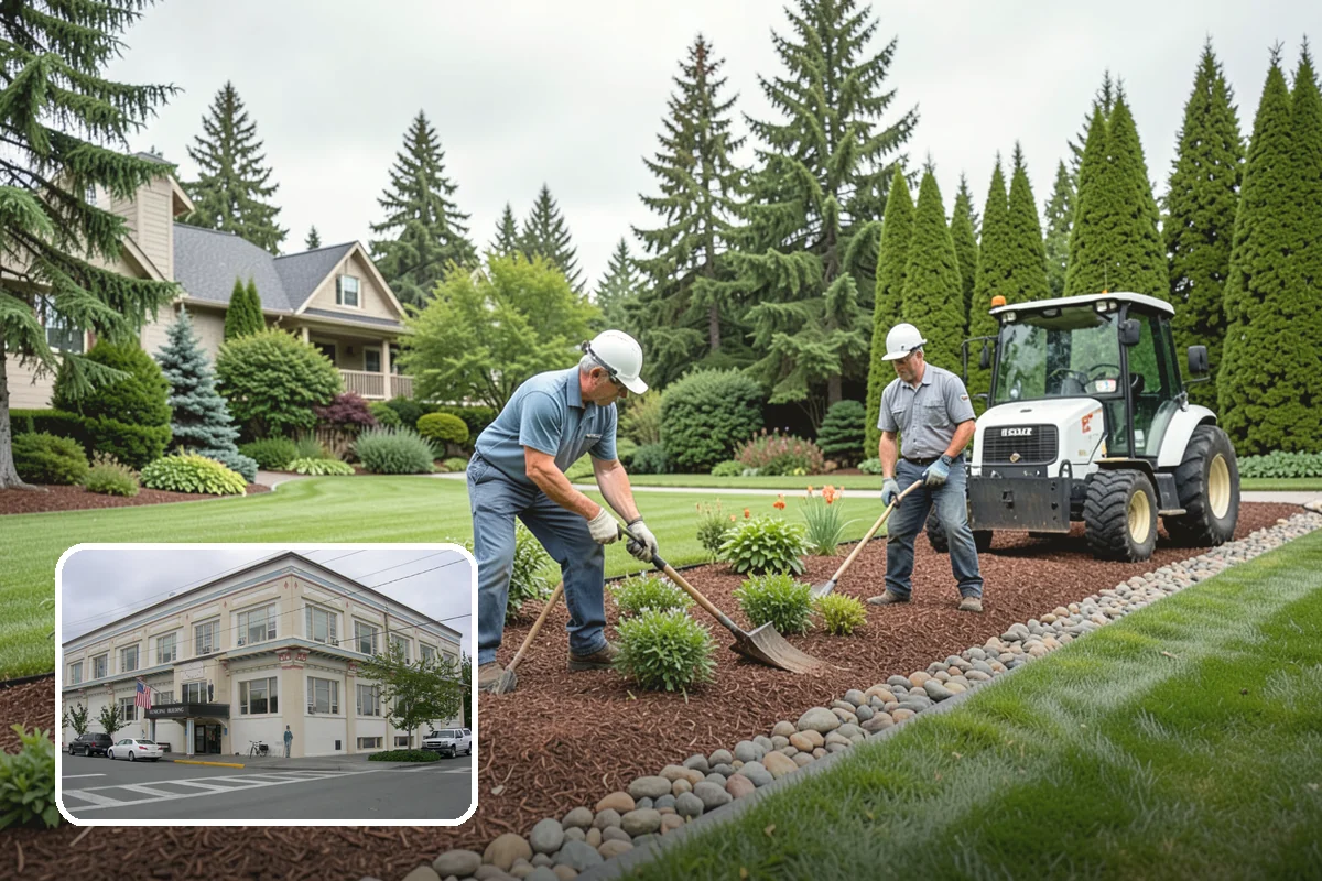 Deck Landscaping in Anacortes, Skagit County, WA - Seamless transition between deck and garden