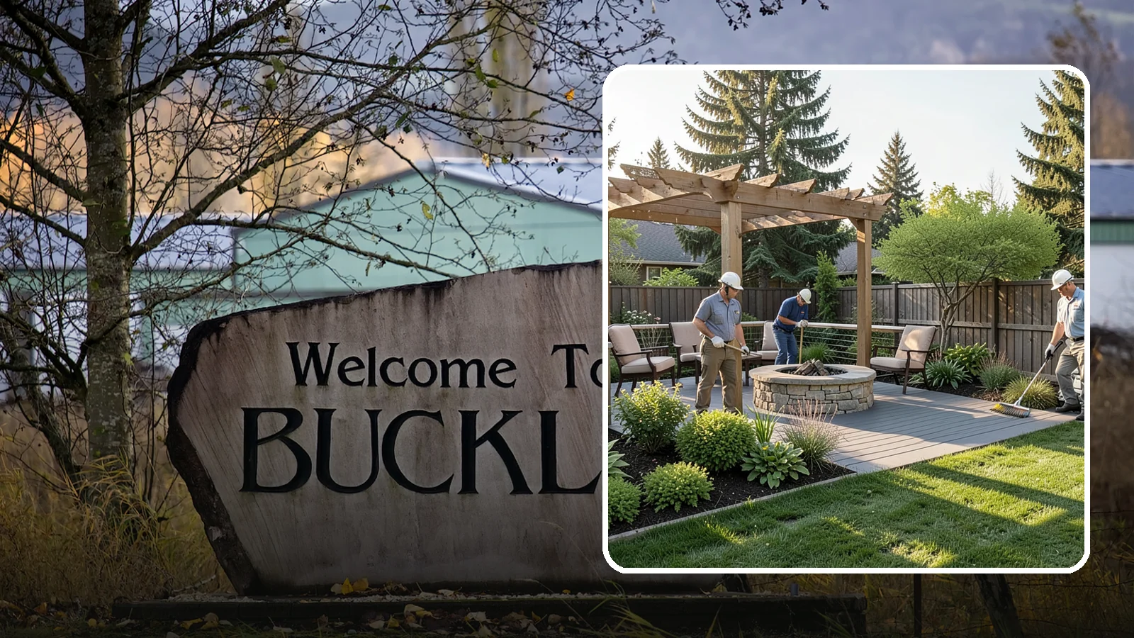 Deck Landscaping in Buckley, Pierce County, WA - We integrate decks with surrounding plantings, borders, and features to create a seamless outdoor living space.