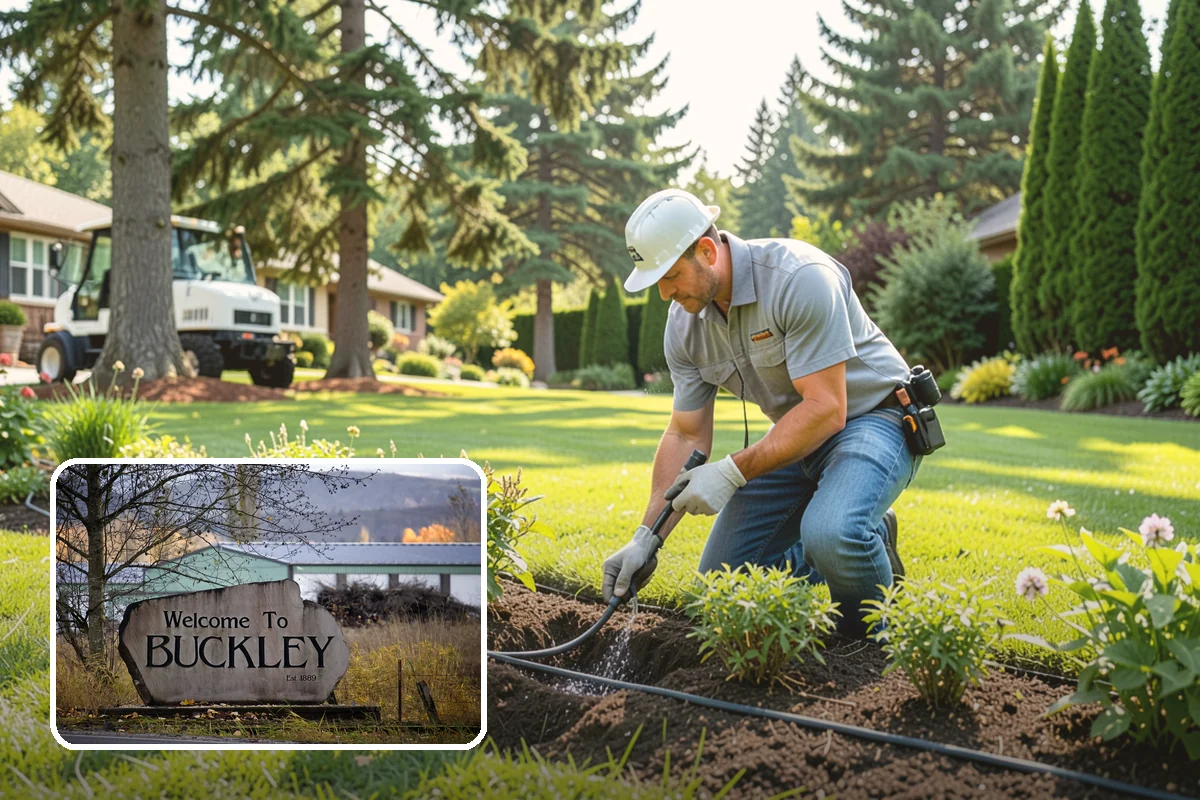 Deck Landscaping in Buckley, Pierce County, WA - Seamless transition between deck and garden