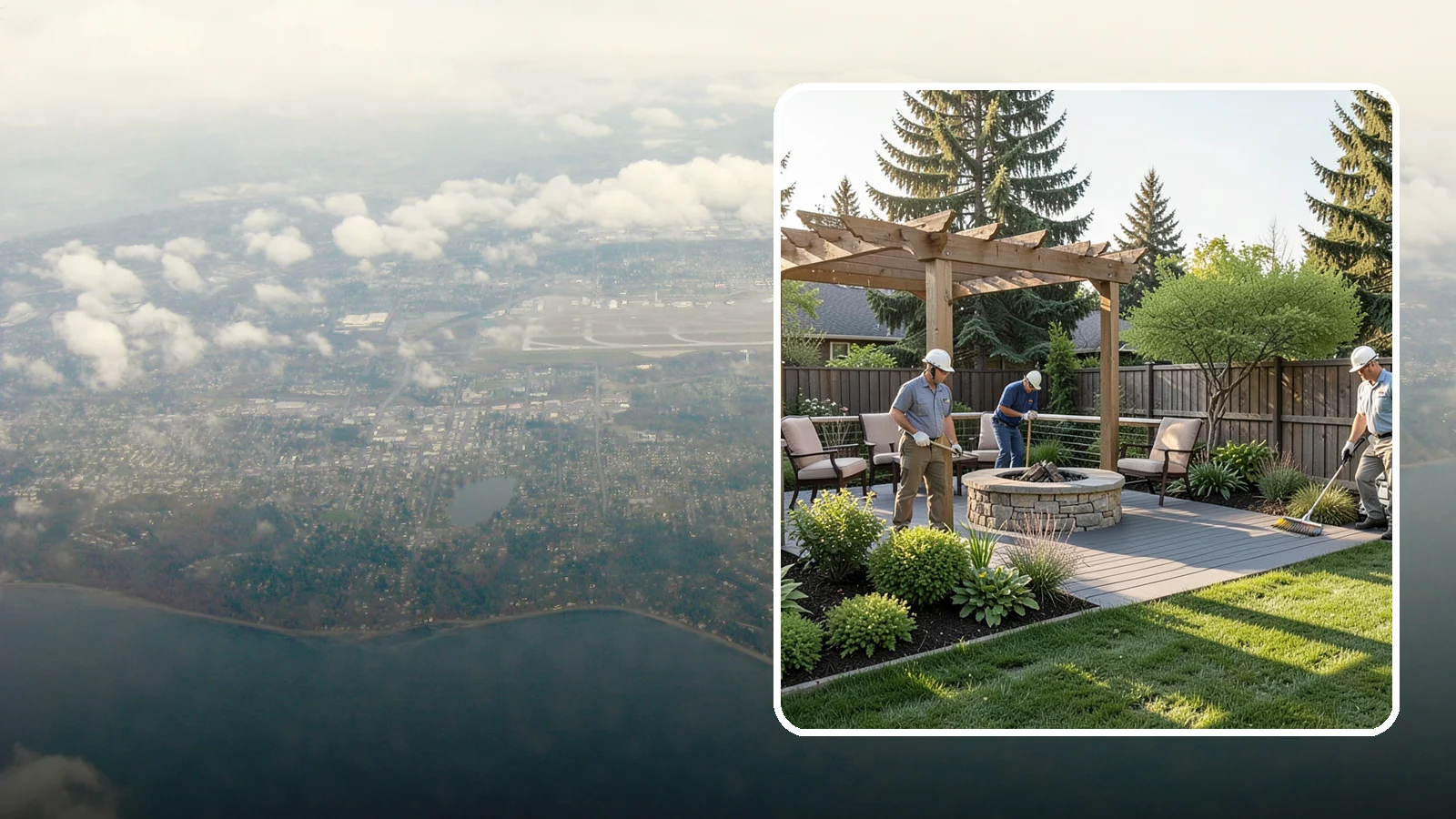 Deck Landscaping in Burien, King County, WA - We integrate decks with surrounding plantings, borders, and features to create a seamless outdoor living space.