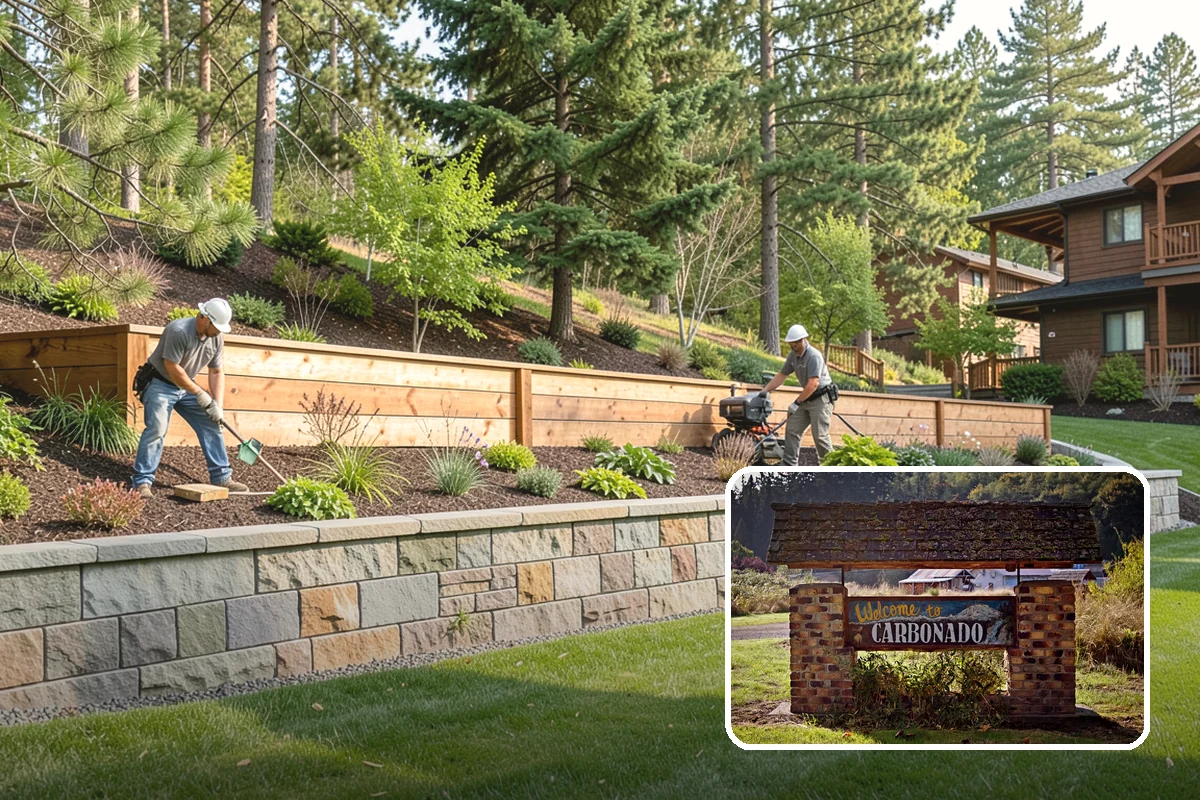 Deck Landscaping in Carbonado, Pierce County, WA - Seamless transition between deck and garden