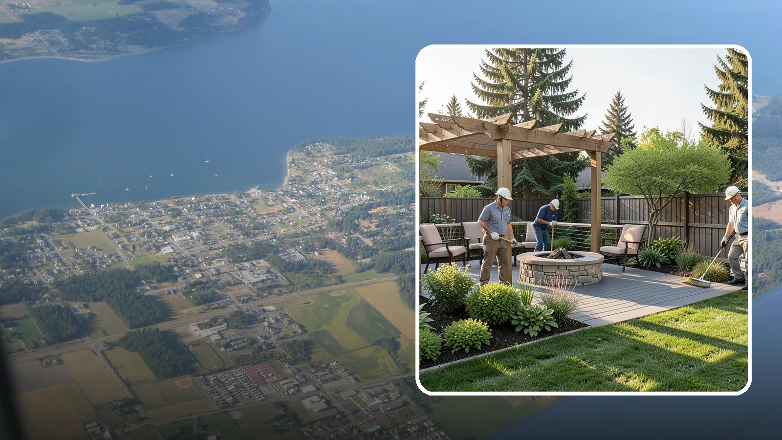 Deck Landscaping in Coupeville, Island County, WA - We integrate decks with surrounding plantings, borders, and features to create a seamless outdoor living space.