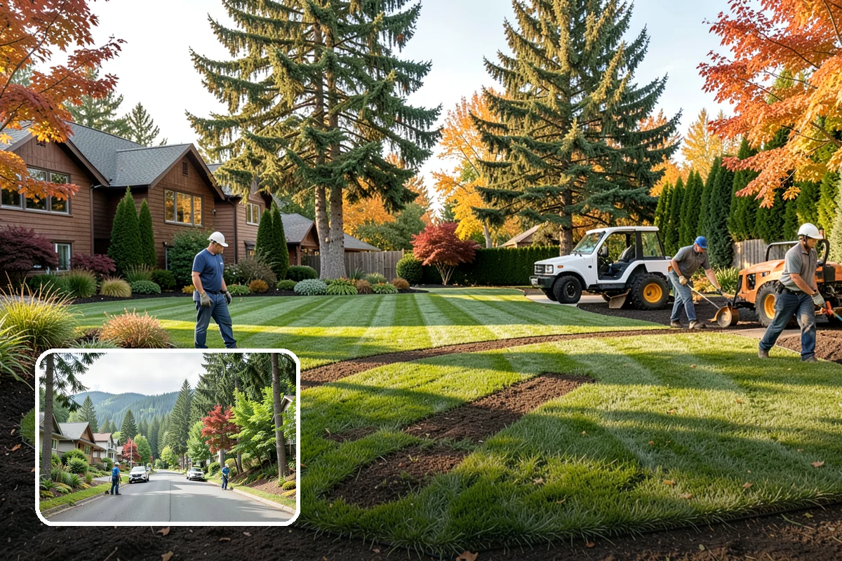 Deck Landscaping in Darrington, Snohomish County, WA - Seamless transition between deck and garden
