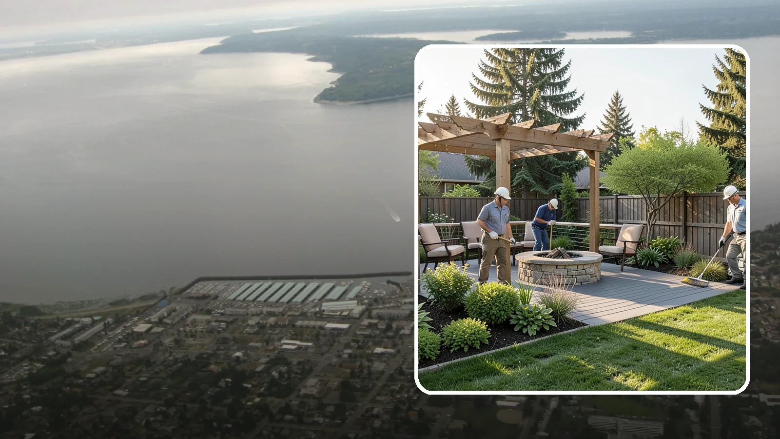 Deck Landscaping in Des Moines, King County, WA - We integrate decks with surrounding plantings, borders, and features to create a seamless outdoor living space.