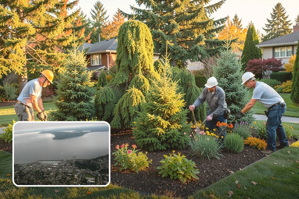 Deck Landscaping in Des Moines, King County, WA - Seamless transition between deck and garden