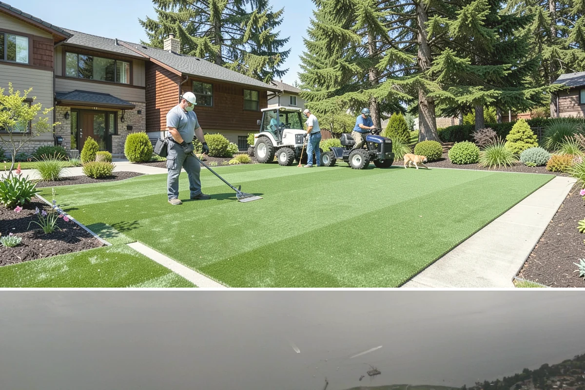 Deck Landscaping in Des Moines, King County, WA - Spring and fall planting takes advantage of cool, damp Northwest weather so borders around the deck establish before summer.