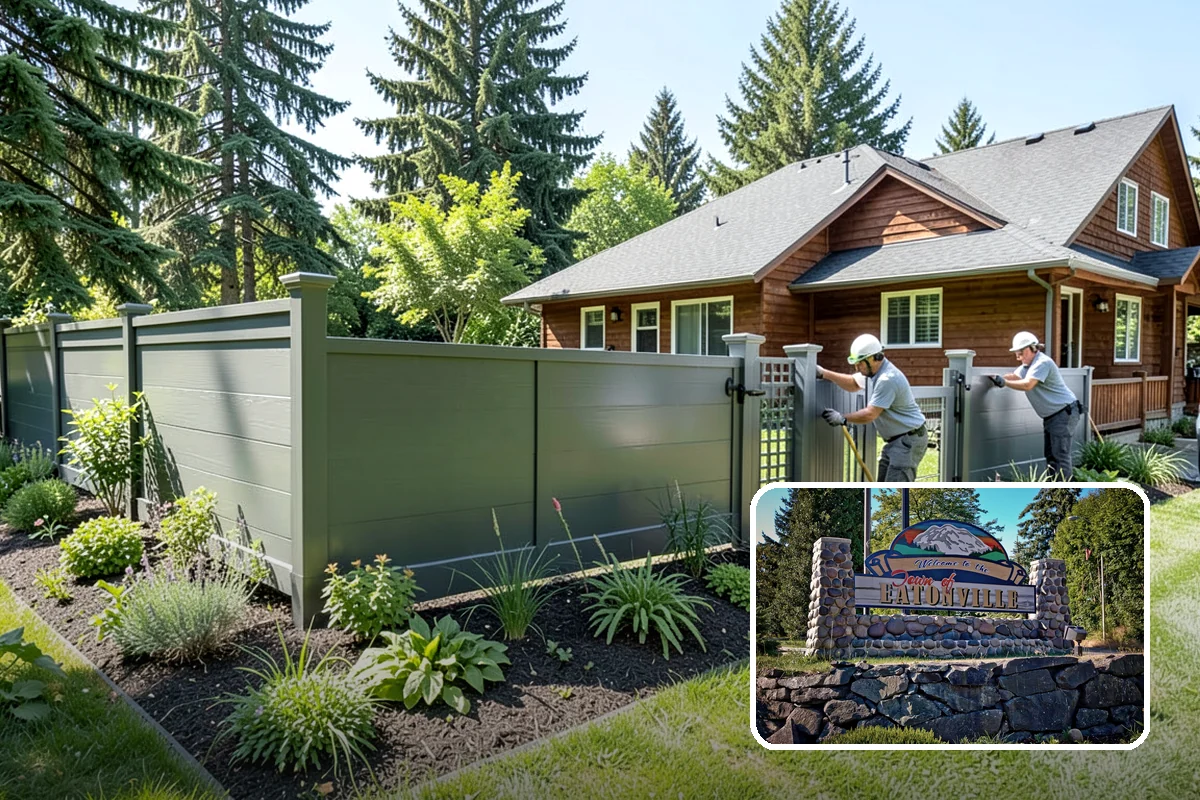 Deck Landscaping in Eatonville, Pierce County, WA - Seamless transition between deck and garden