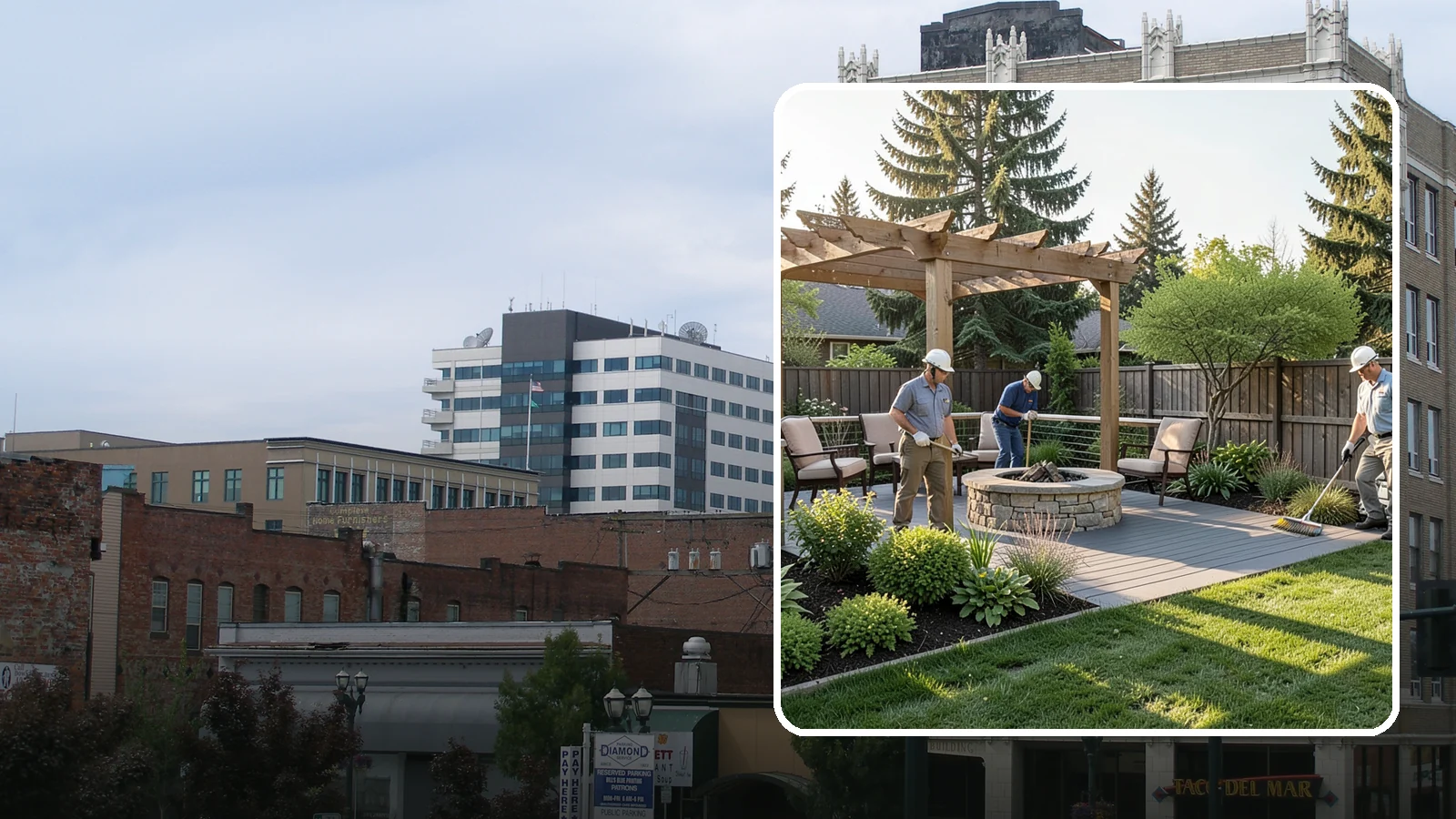 Deck Landscaping in Everett, Snohomish County, WA - We integrate decks with surrounding plantings, borders, and features to create a seamless outdoor living space.