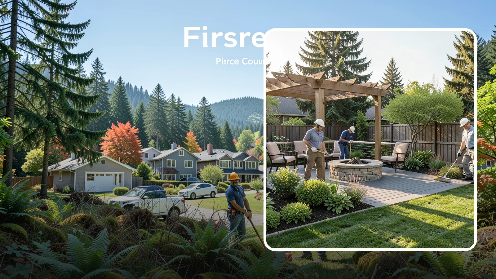Deck Landscaping in Fircrest, Pierce County, WA - We integrate decks with surrounding plantings, borders, and features to create a seamless outdoor living space.
