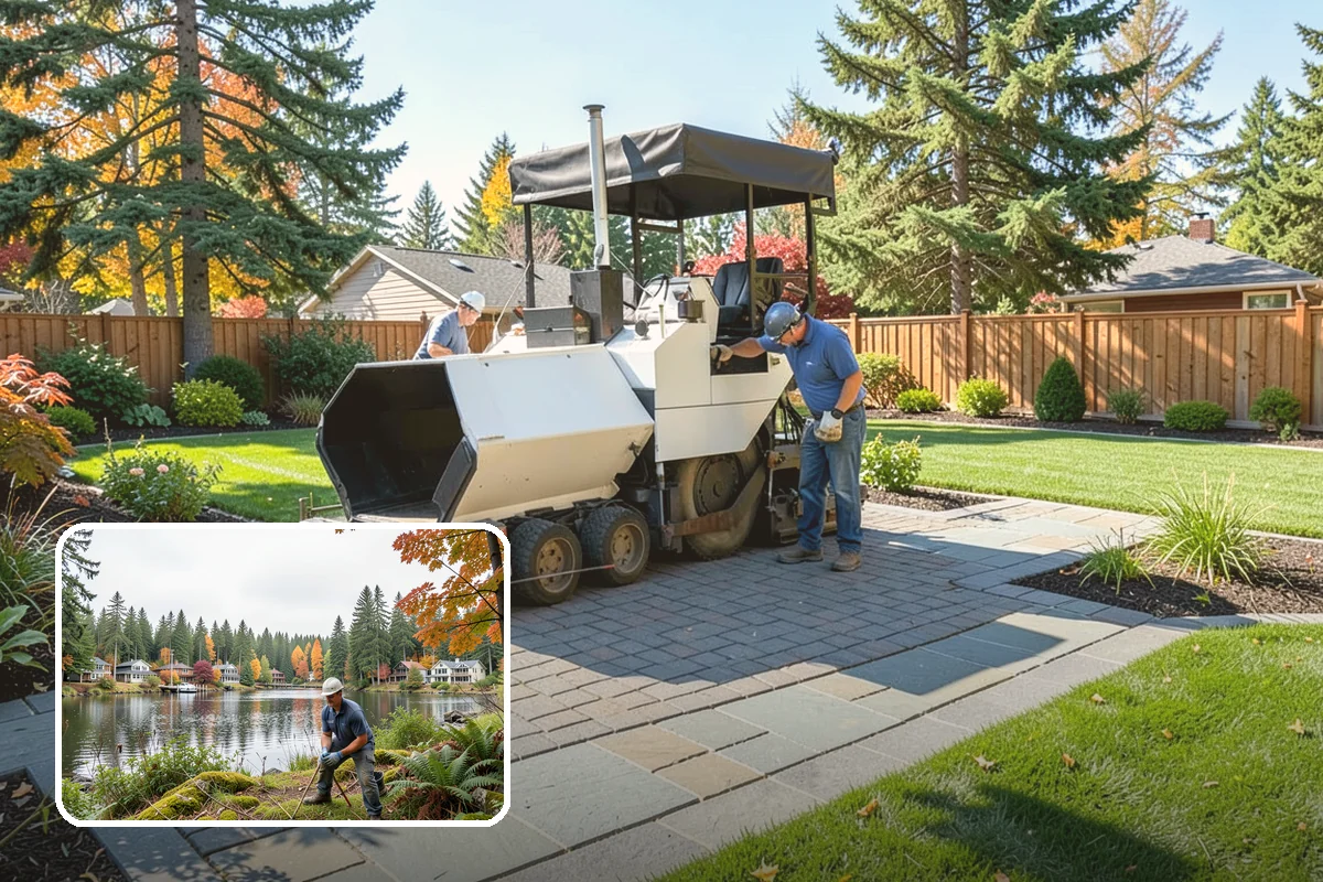 Deck Landscaping in La Conner, Skagit County, WA - Seamless transition between deck and garden