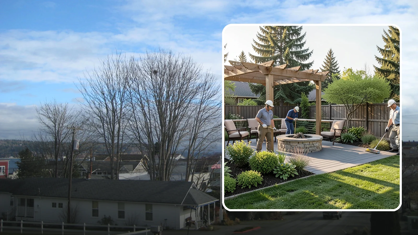 Deck Landscaping in Langley, Island County, WA - We integrate decks with surrounding plantings, borders, and features to create a seamless outdoor living space.