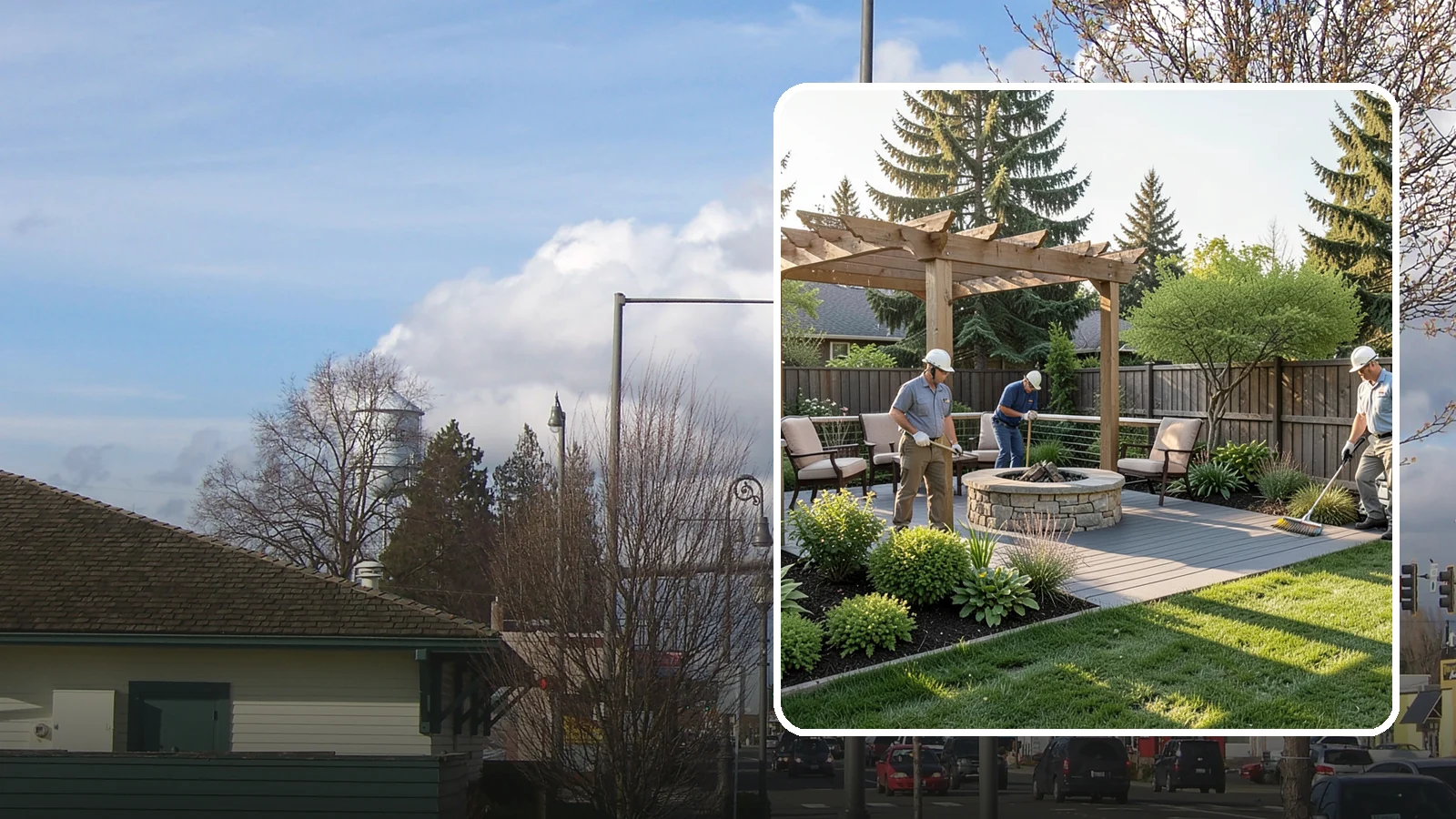 Deck Landscaping in Marysville, Snohomish County, WA - We integrate decks with surrounding plantings, borders, and features to create a seamless outdoor living space.