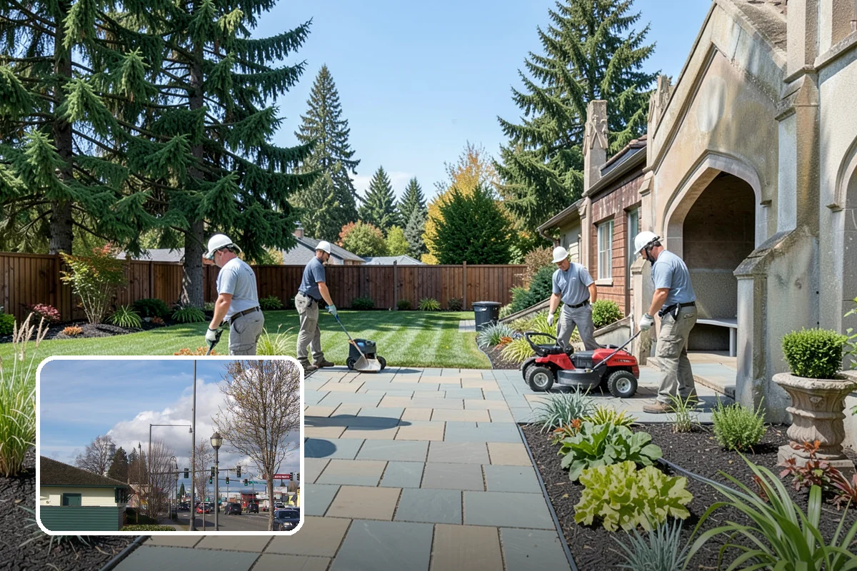Deck Landscaping in Marysville, Snohomish County, WA - Seamless transition between deck and garden