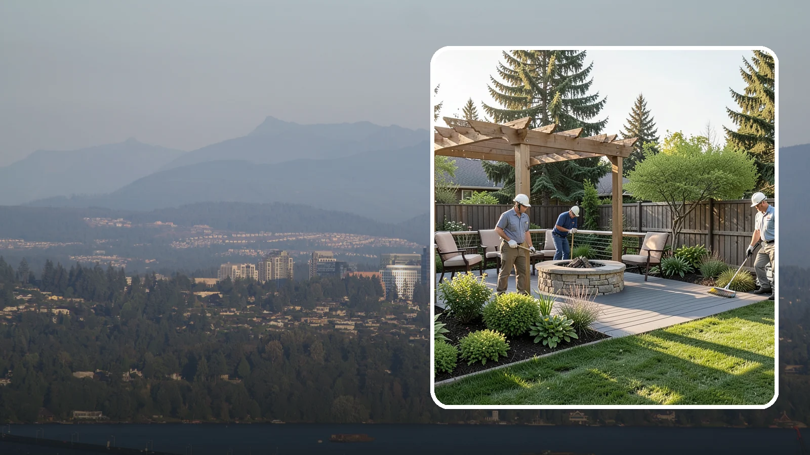 Deck Landscaping in Medina, King County, WA - We integrate decks with surrounding plantings, borders, and features to create a seamless outdoor living space.