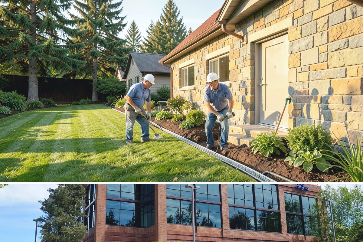 Deck Landscaping in Mountlake Terrace, Snohomish County, WA - Spring and fall planting takes advantage of cool, damp Northwest weather so borders around the deck establish before summer.