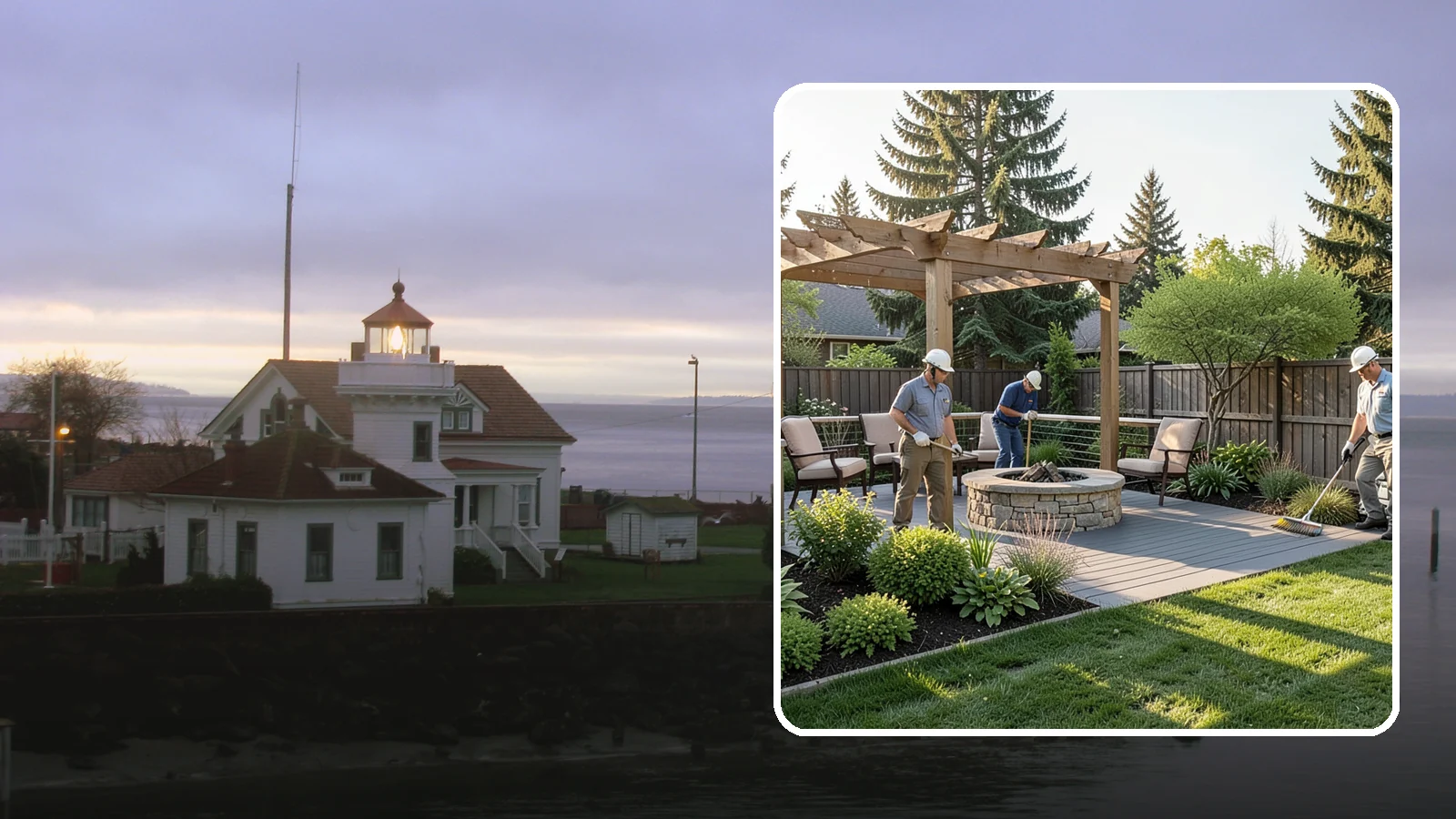 Deck Landscaping in Mukilteo, Snohomish County, WA - We integrate decks with surrounding plantings, borders, and features to create a seamless outdoor living space.