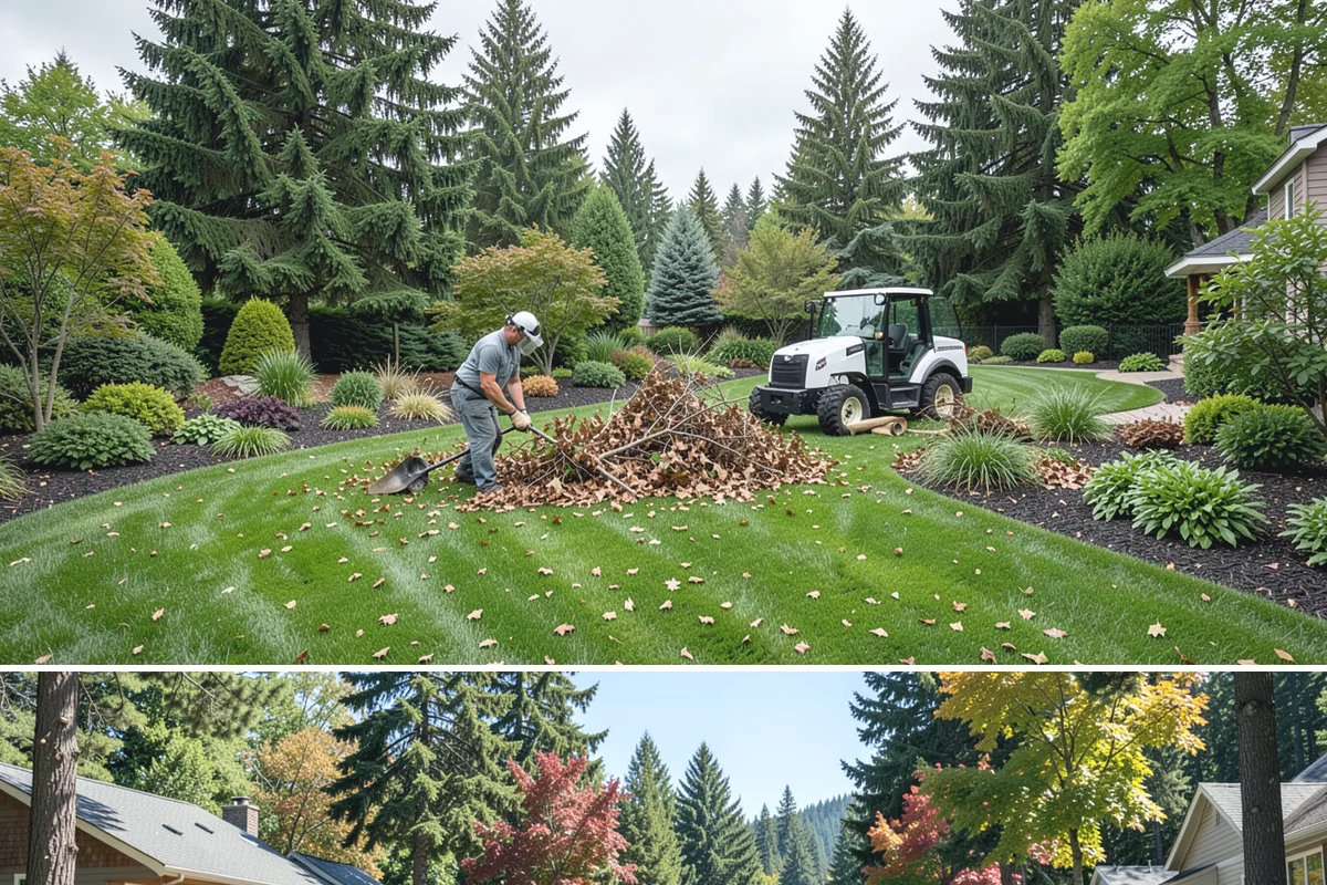 Deck Landscaping in Orting, Pierce County, WA - Spring and fall planting takes advantage of cool, damp Northwest weather so borders around the deck establish before summer.
