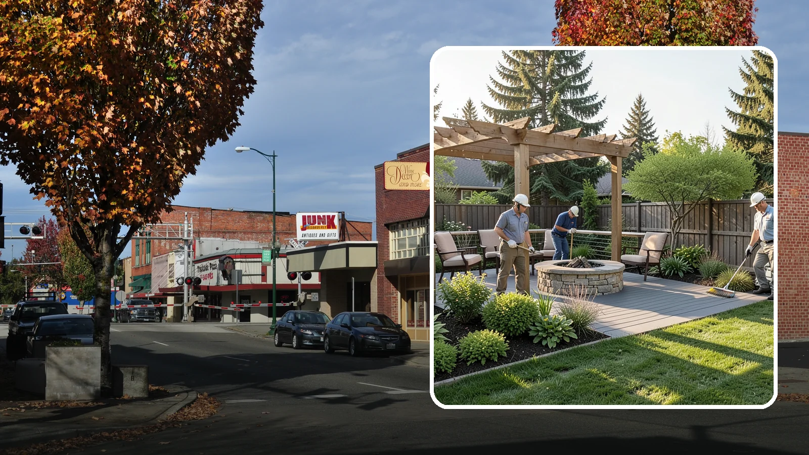 Deck Landscaping in Puyallup, Pierce County, WA - We integrate decks with surrounding plantings, borders, and features to create a seamless outdoor living space.