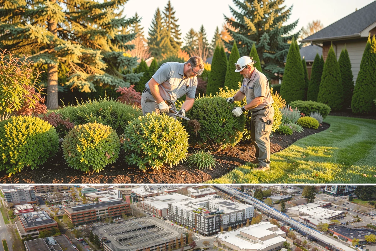 Deck Landscaping in Redmond, King County, WA - Spring and fall planting takes advantage of cool, damp Northwest weather so borders around the deck establish before summer.