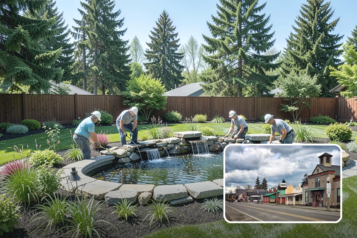 Deck Landscaping in Roy, Pierce County, WA - Seamless transition between deck and garden