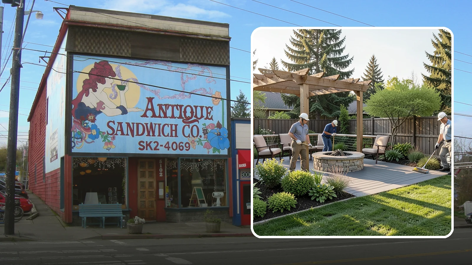 Deck Landscaping in Ruston, Pierce County, WA - We integrate decks with surrounding plantings, borders, and features to create a seamless outdoor living space.