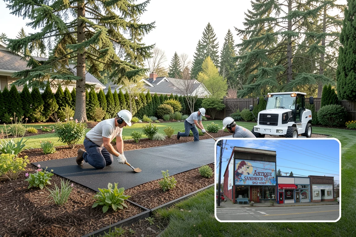 Deck Landscaping in Ruston, Pierce County, WA - Seamless transition between deck and garden