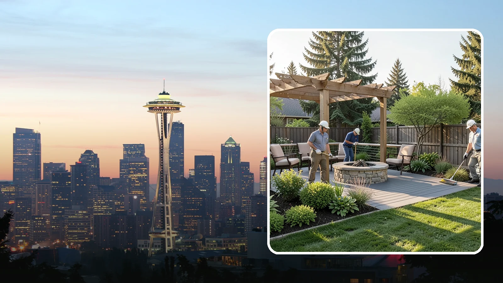 Deck Landscaping in Seattle, King County, WA - We integrate decks with surrounding plantings, borders, and features to create a seamless outdoor living space.