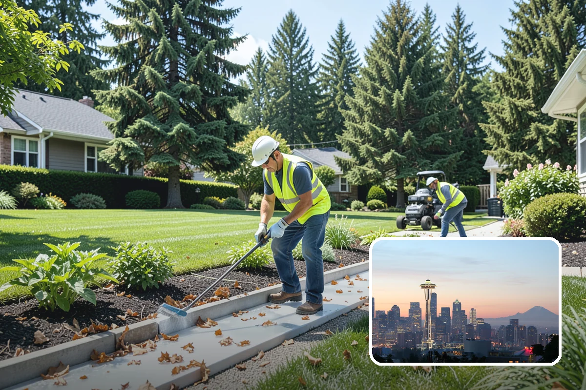 Deck Landscaping in Seattle, King County, WA - Seamless transition between deck and garden