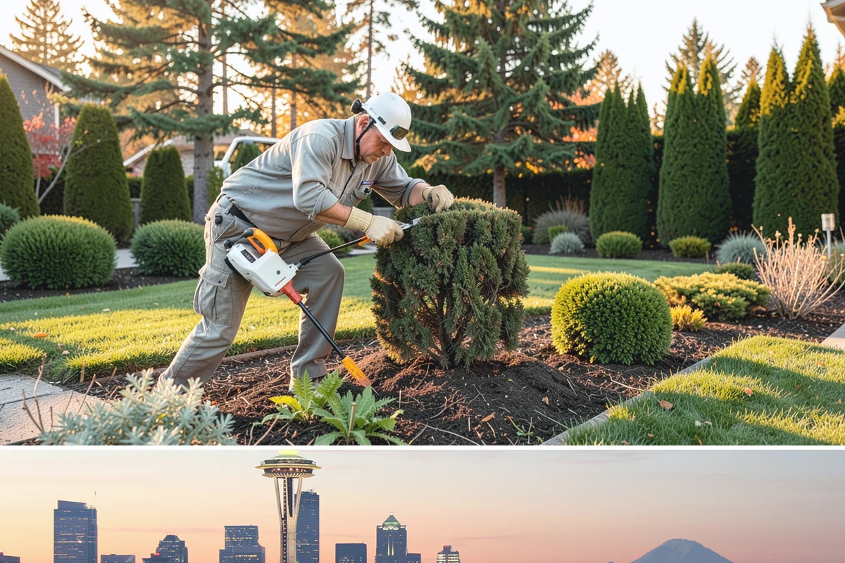 Deck Landscaping in Seattle, King County, WA - Spring and fall planting takes advantage of cool, damp Northwest weather so borders around the deck establish before summer.