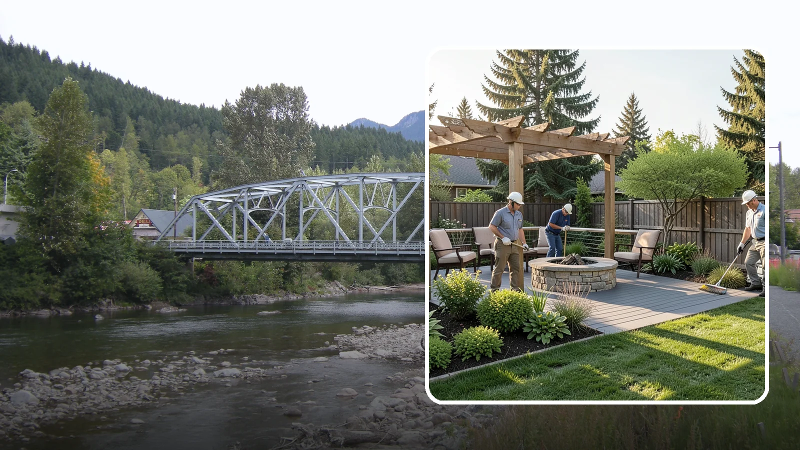Deck Landscaping in Skykomish, King County, WA - We integrate decks with surrounding plantings, borders, and features to create a seamless outdoor living space.