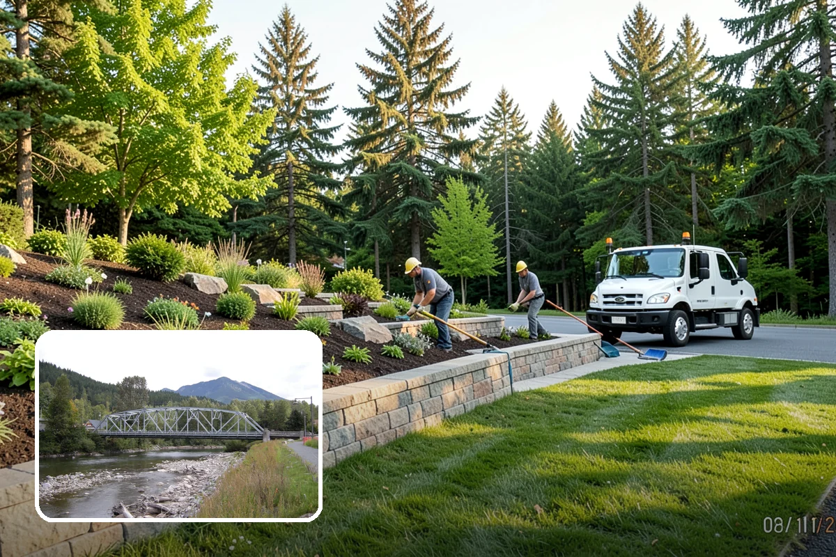 Deck Landscaping in Skykomish, King County, WA - Seamless transition between deck and garden