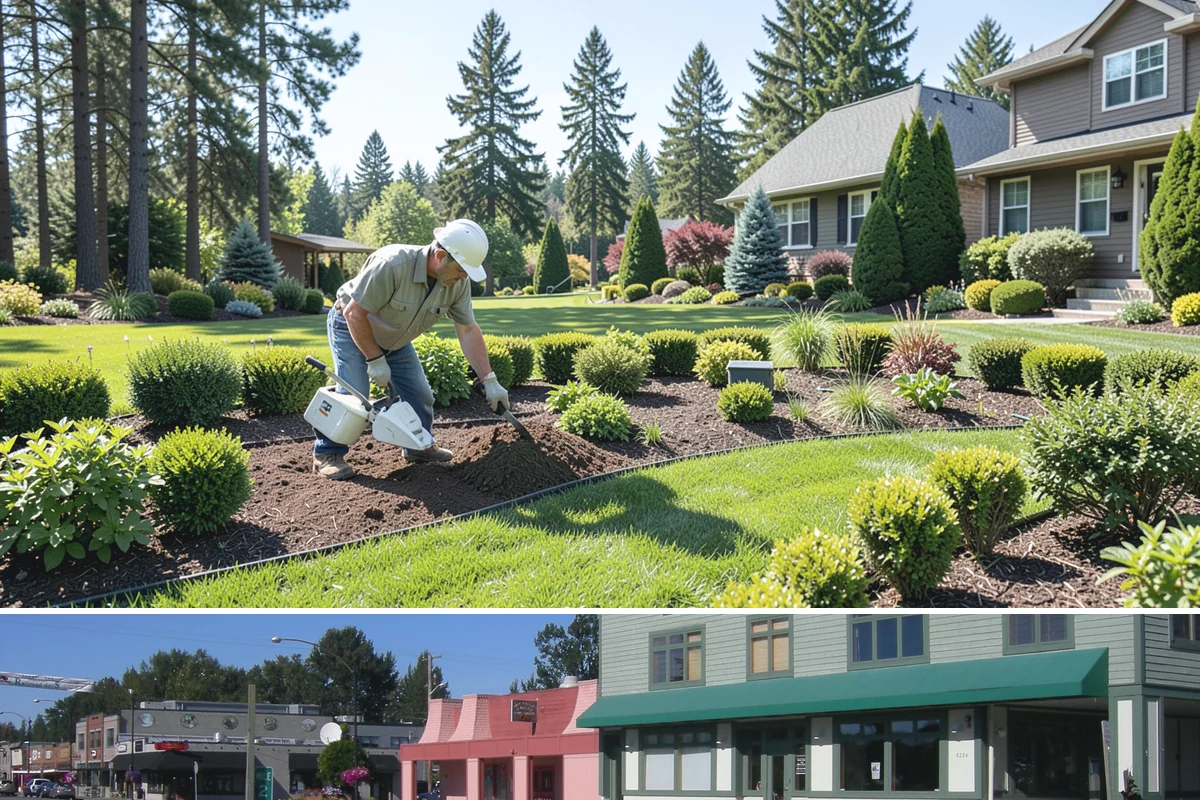 Deck Landscaping in Snoqualmie, King County, WA - Spring and fall planting takes advantage of cool, damp Northwest weather so borders around the deck establish before summer.