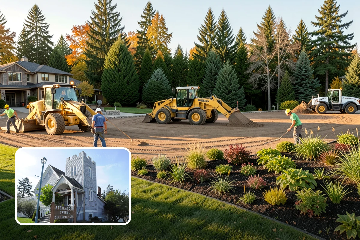 Deck Landscaping in Steilacoom, Pierce County, WA - Seamless transition between deck and garden