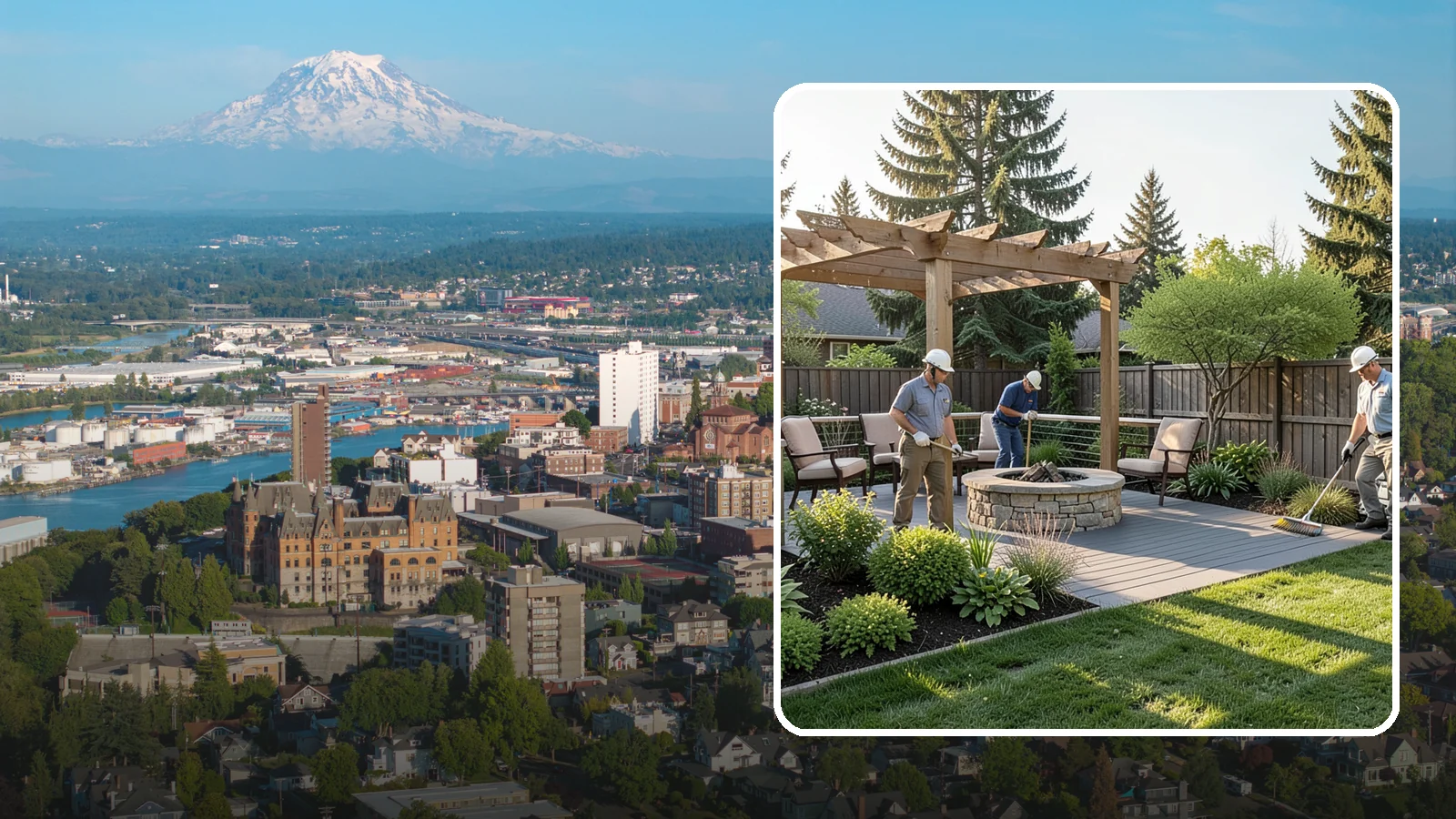 Deck Landscaping in Tacoma, Pierce County, WA - We integrate decks with surrounding plantings, borders, and features to create a seamless outdoor living space.
