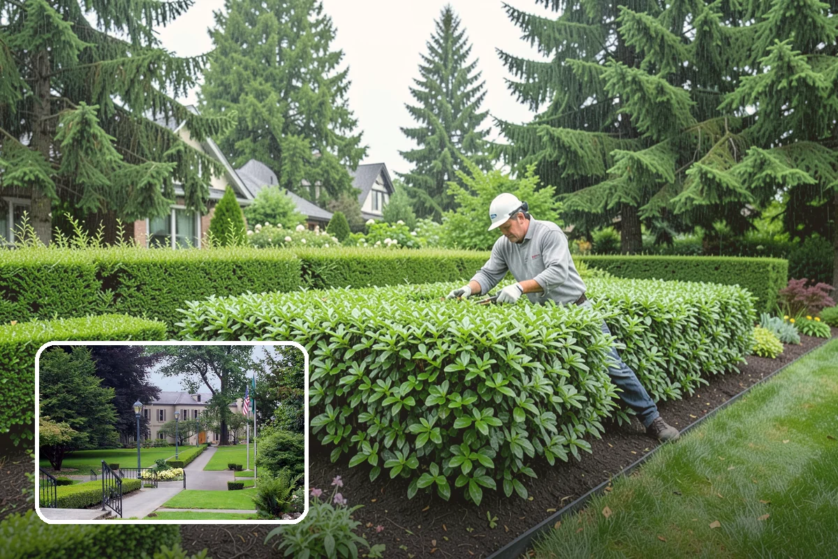 Deck Landscaping in Woodinville, King County, WA - Seamless transition between deck and garden