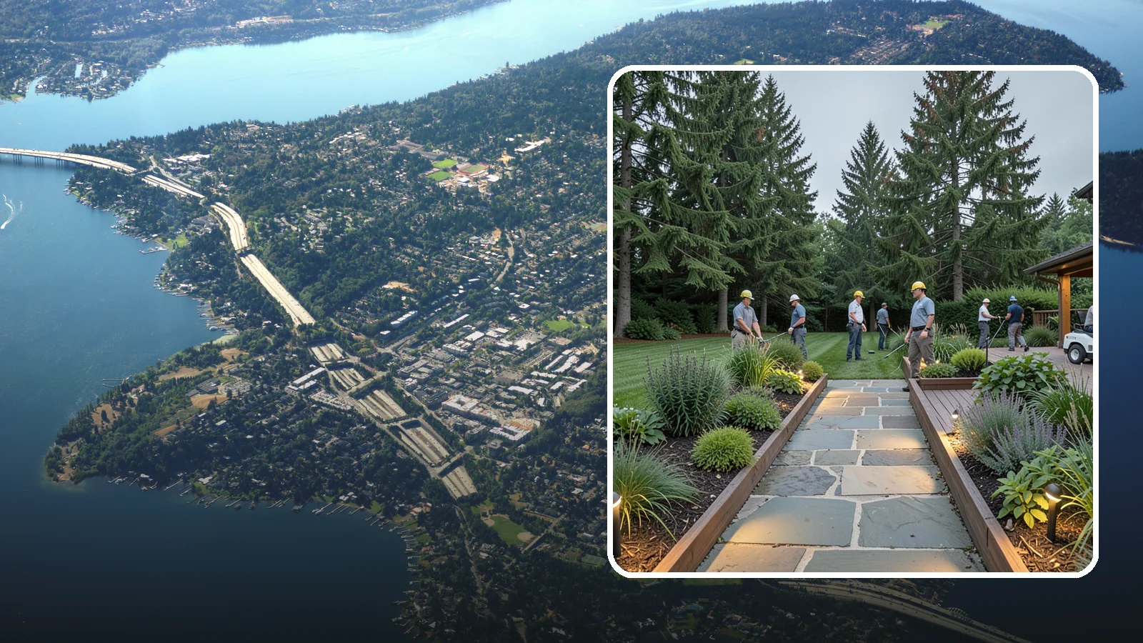 Deck & Patio Lighting in Mercer Island, King County, WA - Built-in deck and patio lighting that makes outdoor living spaces usable and inviting after dark.