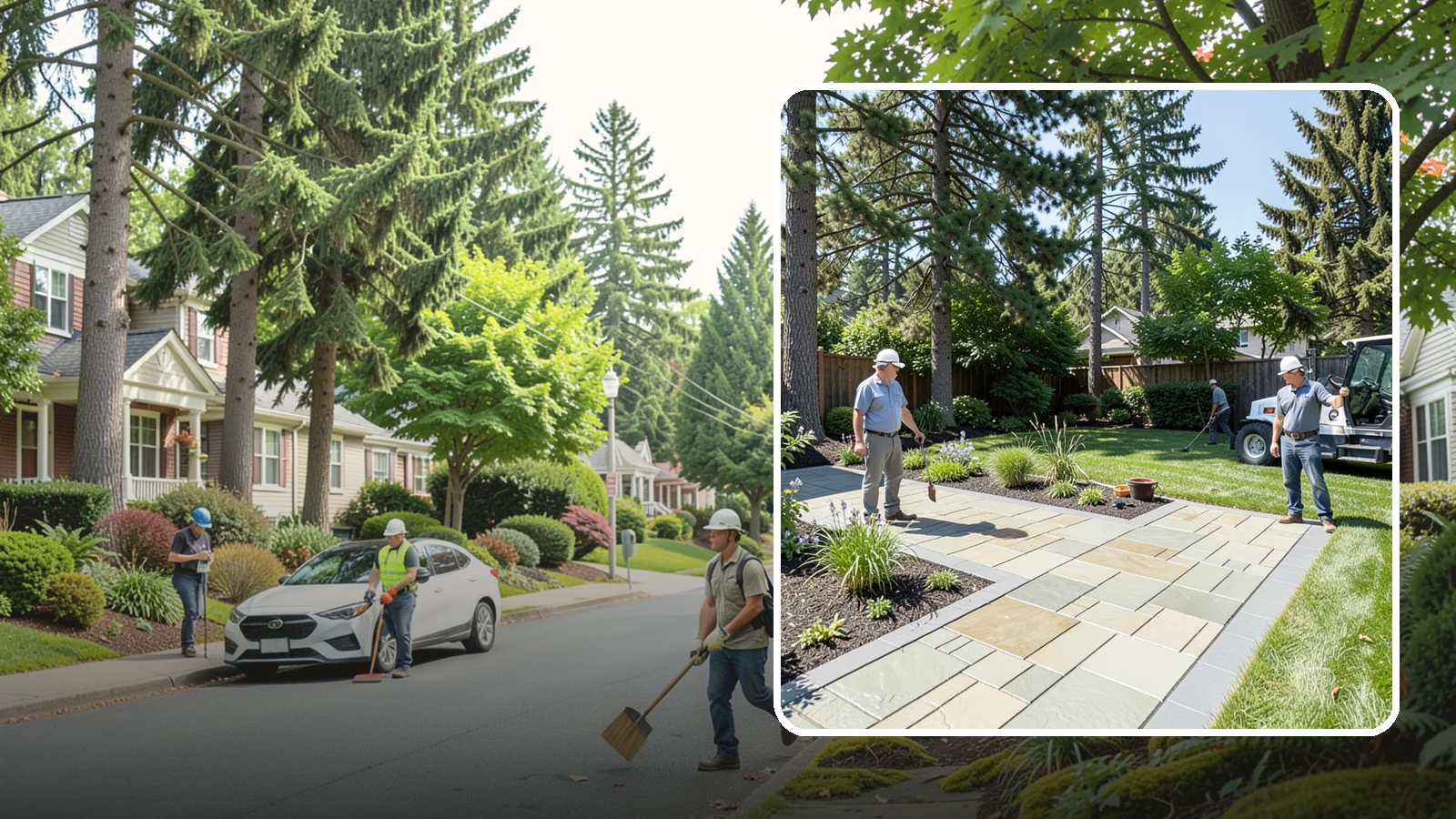 Decorative Concrete in Beaux Arts Village, King County, WA - We transform plain gray slabs into custom decorative concrete surfaces sealed to withstand constant Northwest moisture.