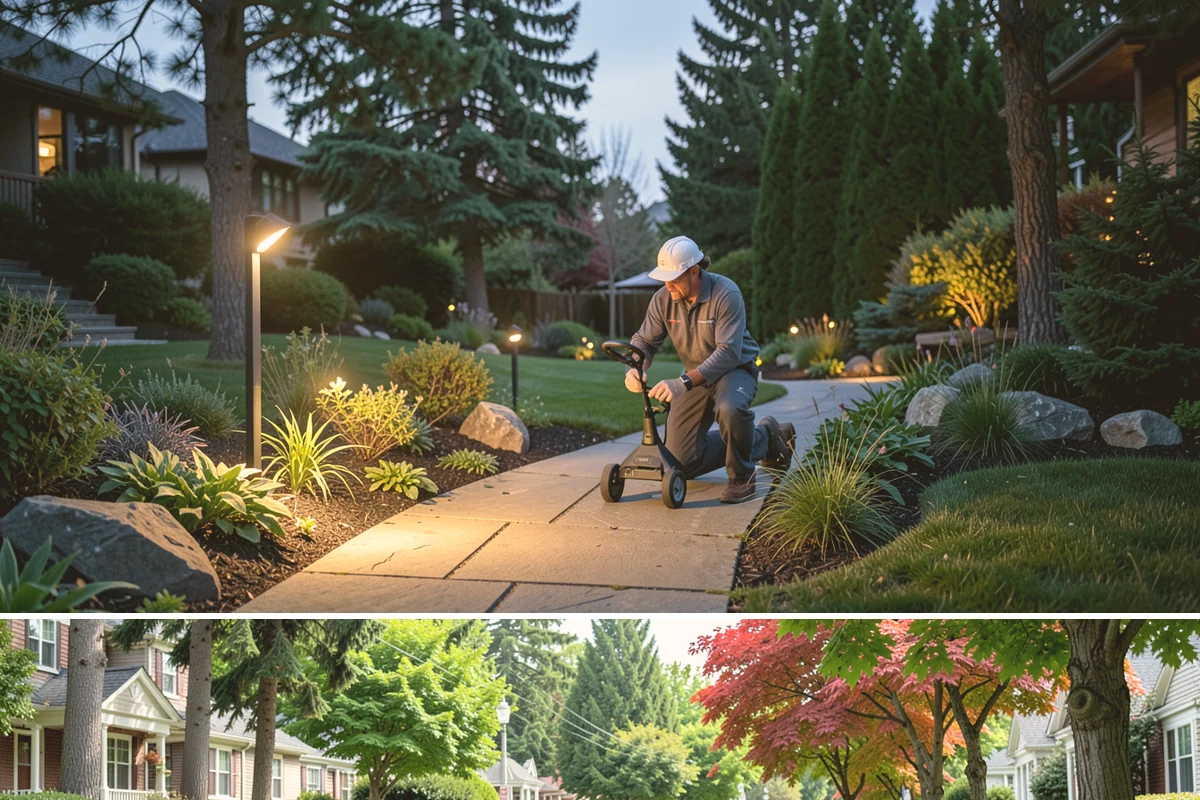 Decorative Concrete in Beaux Arts Village, King County, WA - Warm, dry conditions in summer produce the best color development and sealer bonding, since damp or cold weather interferes with...