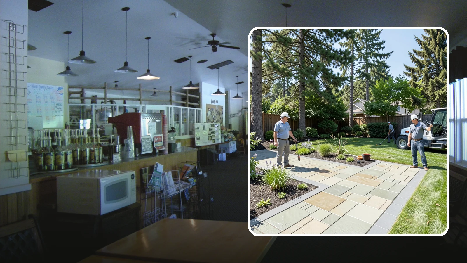 Decorative Concrete in Black Diamond, King County, WA - We transform plain gray slabs into custom decorative concrete surfaces sealed to withstand constant Northwest moisture.