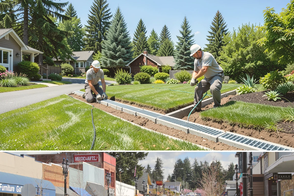 Decorative Concrete in Bothell, King County, WA - Warm, dry conditions in summer produce the best color development and sealer bonding, since damp or cold weather interferes with...