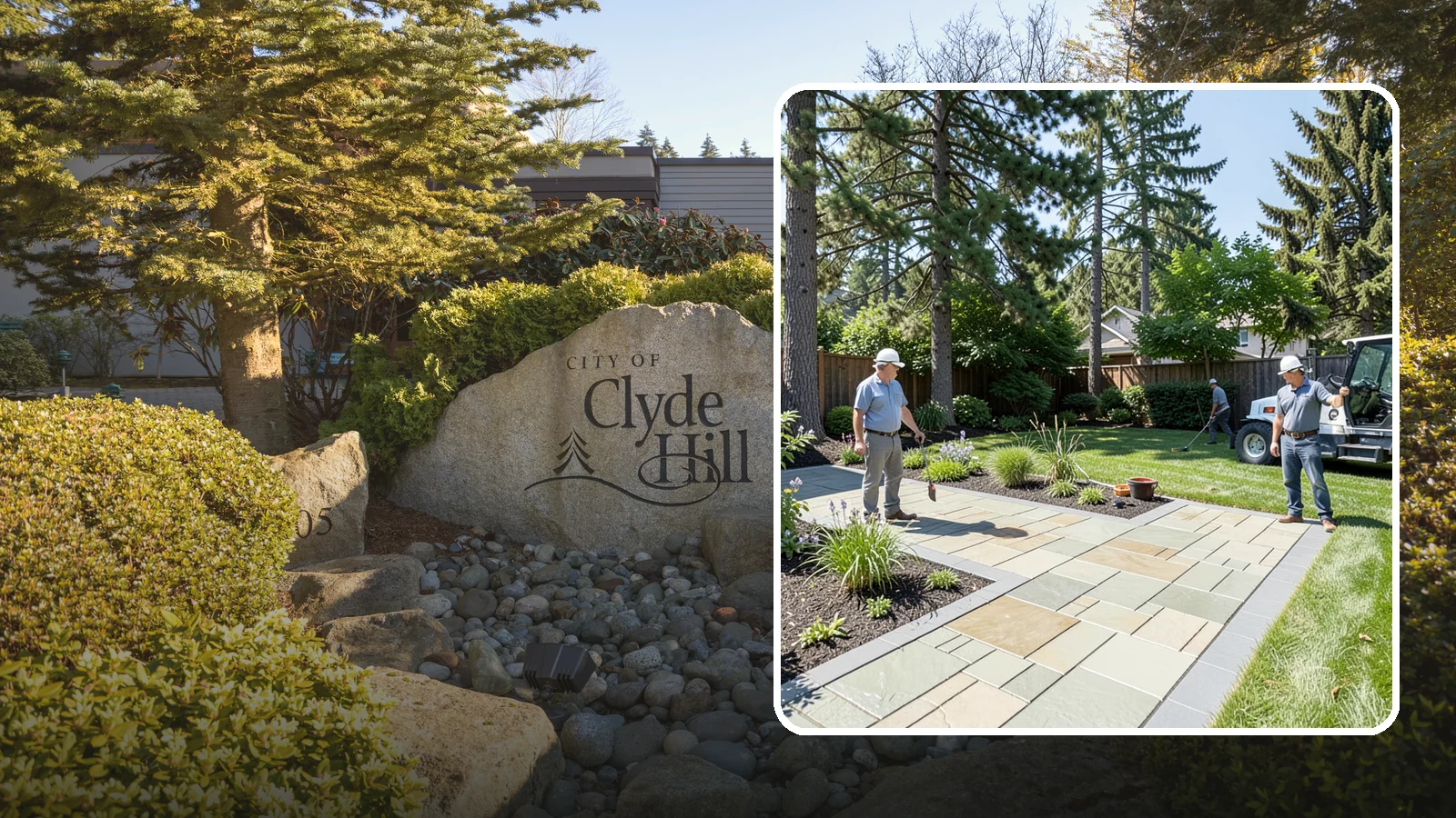 Decorative Concrete in Clyde Hill, King County, WA - We transform plain gray slabs into custom decorative concrete surfaces sealed to withstand constant Northwest moisture.