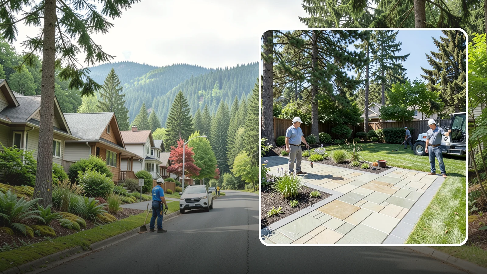 Decorative Concrete in Darrington, Snohomish County, WA - We transform plain gray slabs into custom decorative concrete surfaces sealed to withstand constant Northwest moisture.