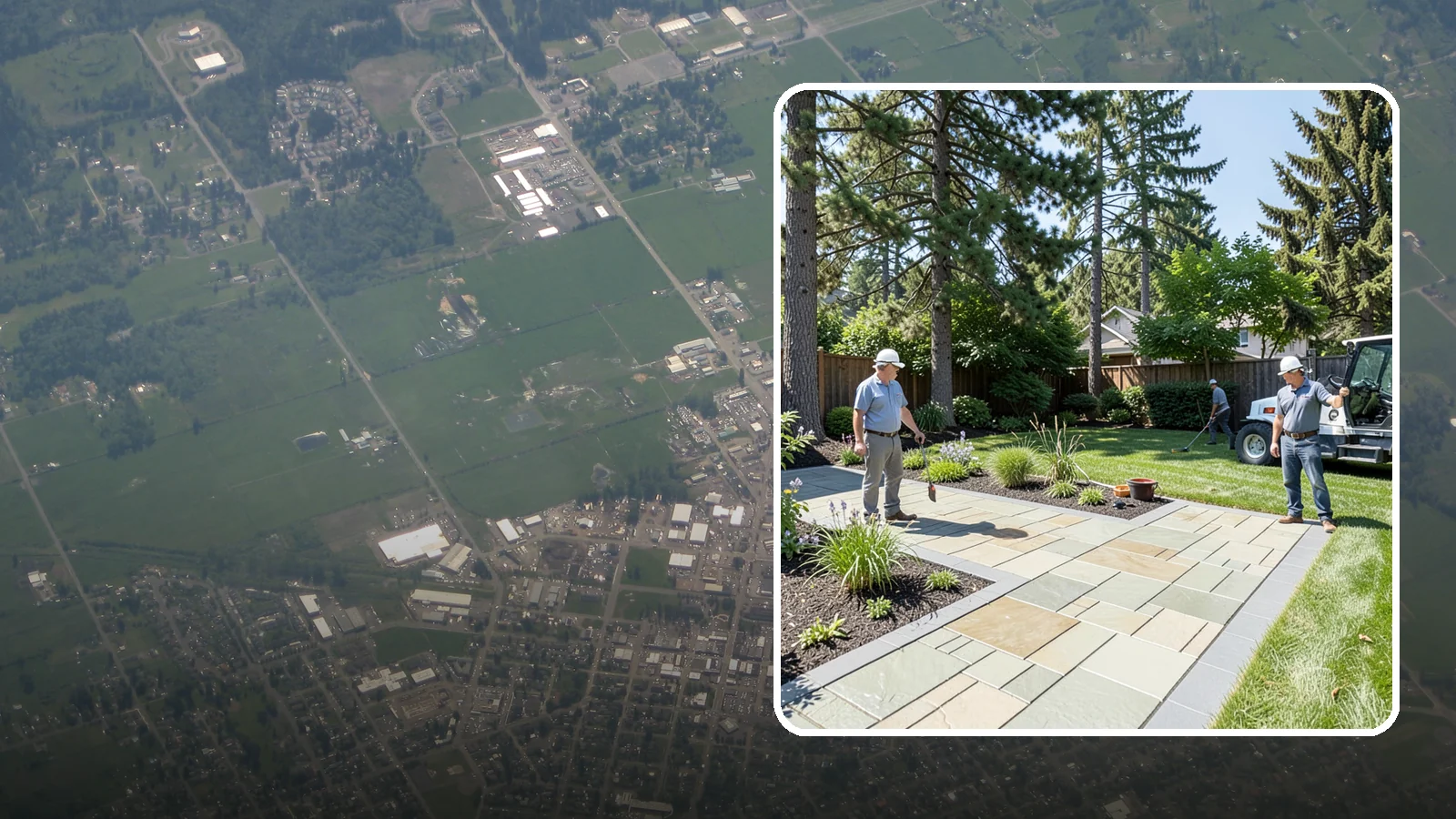 Decorative Concrete in Enumclaw, King County, WA - We transform plain gray slabs into custom decorative concrete surfaces sealed to withstand constant Northwest moisture.