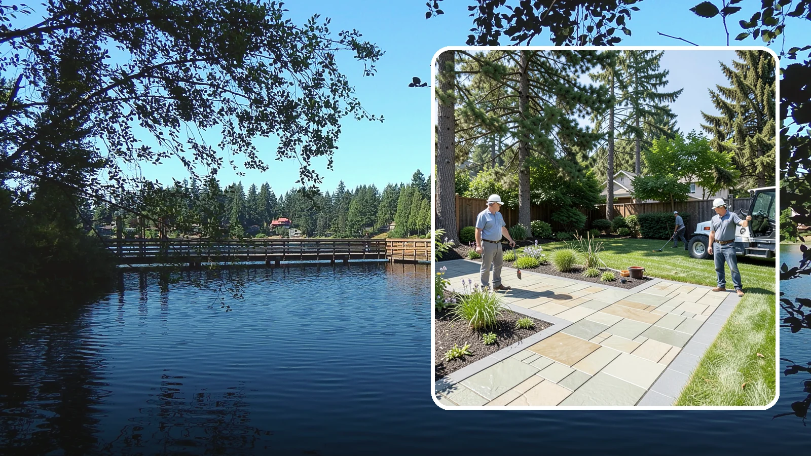 Decorative Concrete in Federal Way, King County, WA - We transform plain gray slabs into custom decorative concrete surfaces sealed to withstand constant Northwest moisture.