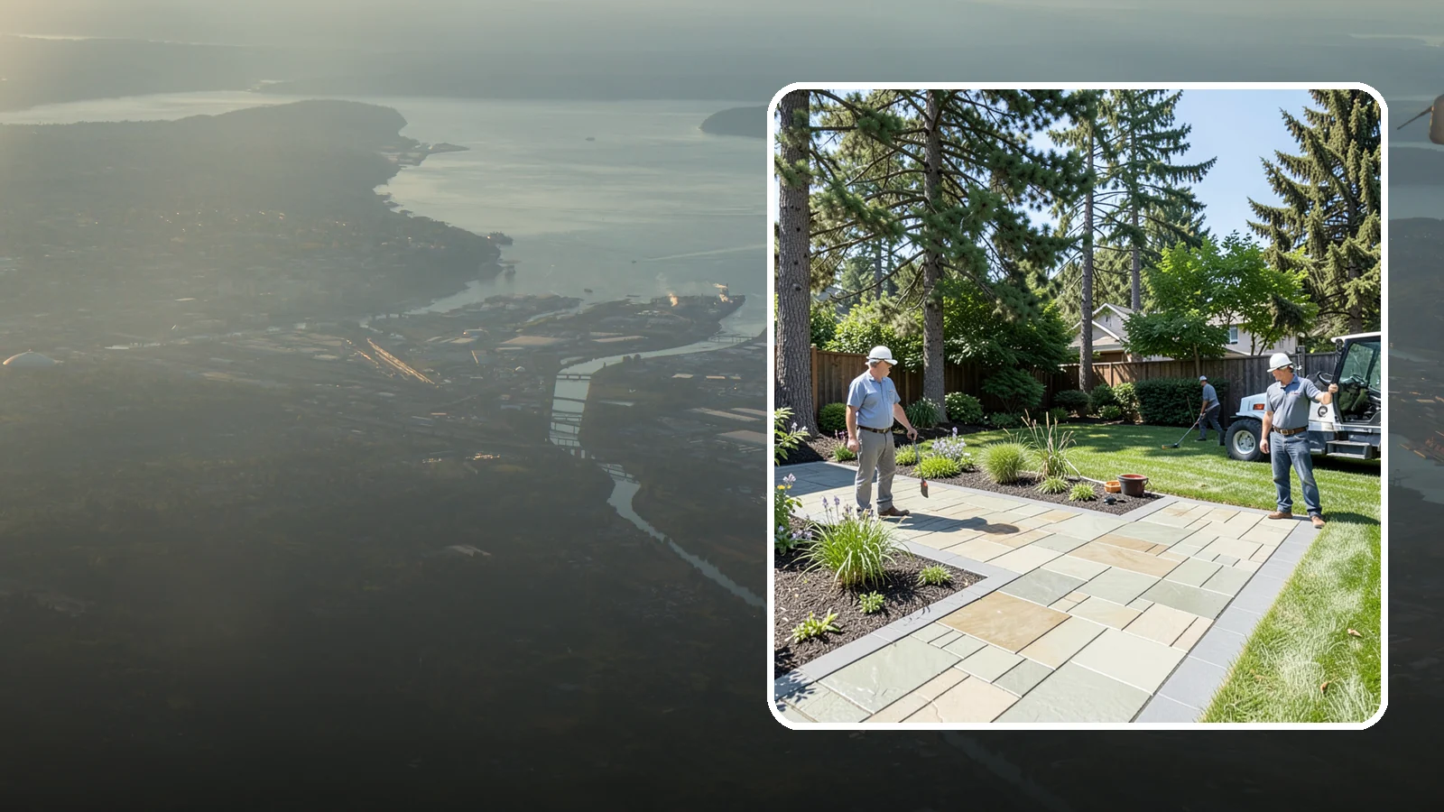Decorative Concrete in Fife, Pierce County, WA - We transform plain gray slabs into custom decorative concrete surfaces sealed to withstand constant Northwest moisture.