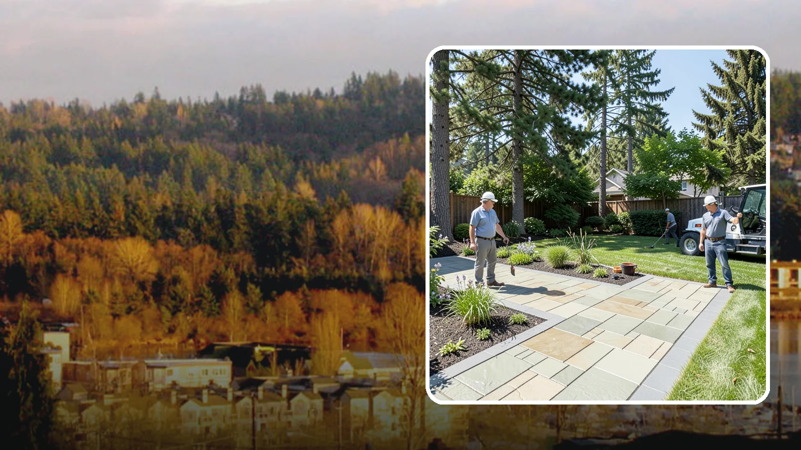 Decorative Concrete in Kenmore, King County, WA - We transform plain gray slabs into custom decorative concrete surfaces sealed to withstand constant Northwest moisture.