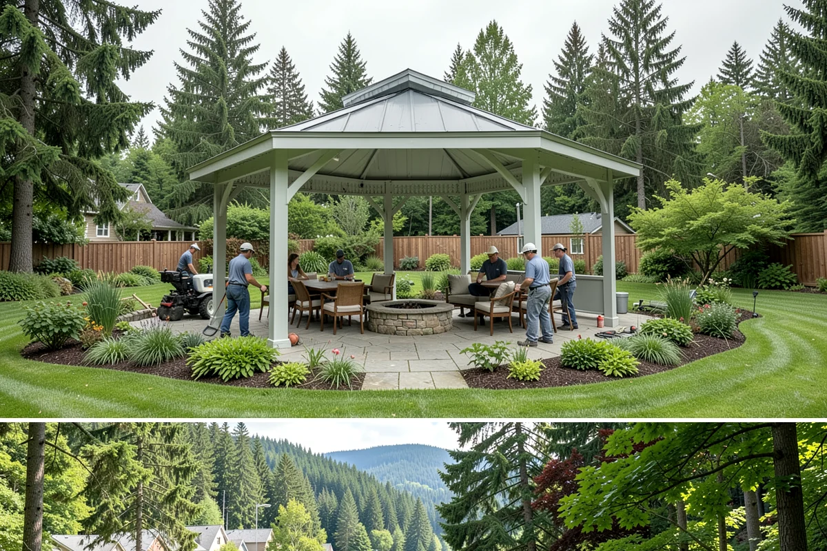 Decorative Concrete in Lake Forest Park, King County, WA - Warm, dry conditions in summer produce the best color development and sealer bonding, since damp or cold weather interferes with...