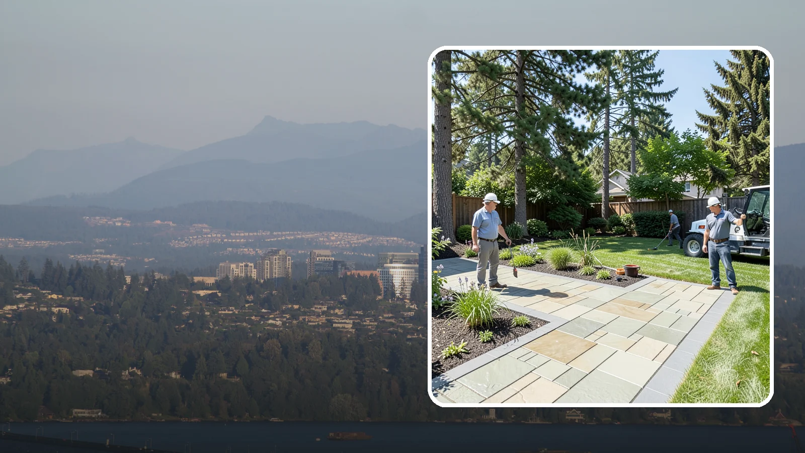 Decorative Concrete in Medina, King County, WA - We transform plain gray slabs into custom decorative concrete surfaces sealed to withstand constant Northwest moisture.