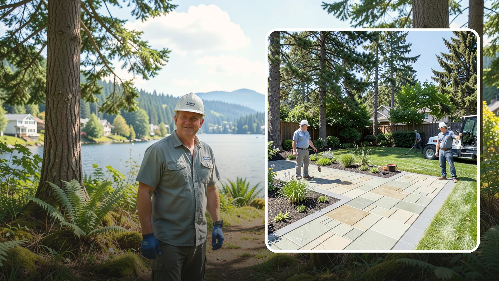 Decorative Concrete in Milton, King County, WA - We transform plain gray slabs into custom decorative concrete surfaces sealed to withstand constant Northwest moisture.